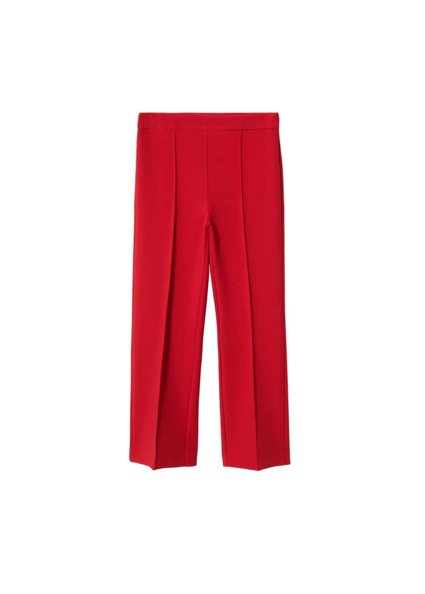 MANGO Ráncos nadrág 'Kick'  piros