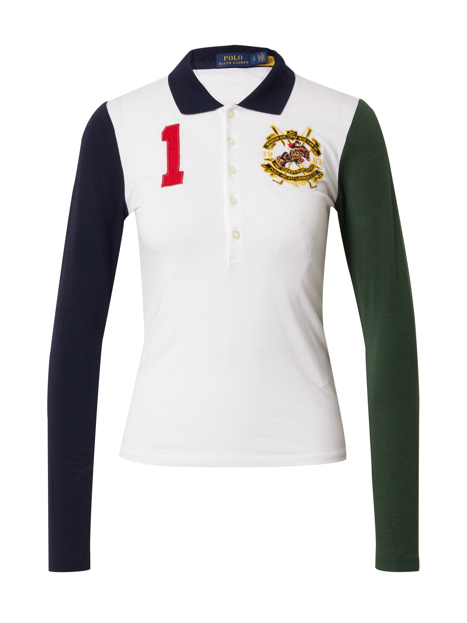 Polo Ralph Lauren Póló  fehér / piros / sötétzöld