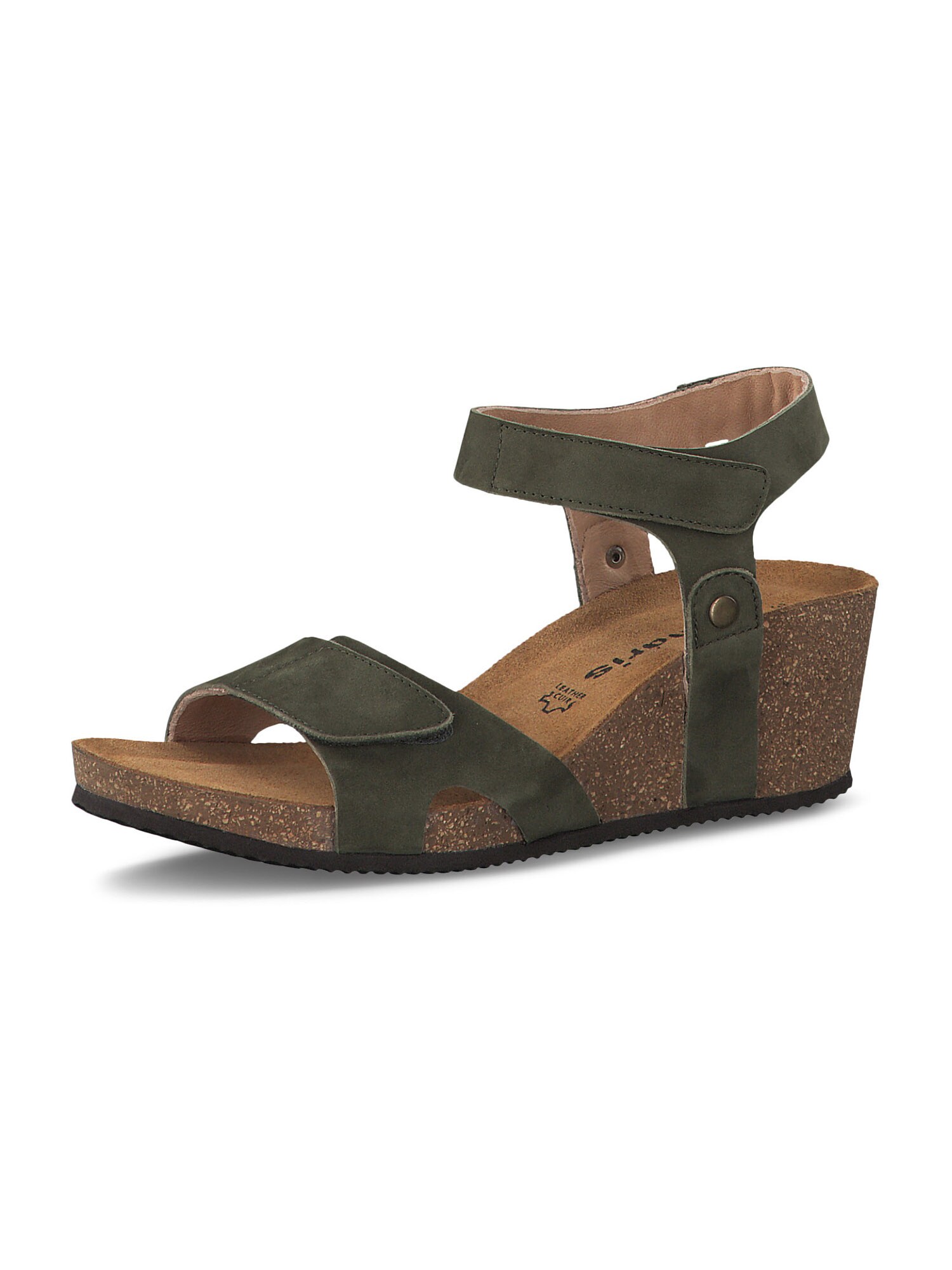 TAMARIS Pántos szandál  sötétzöld