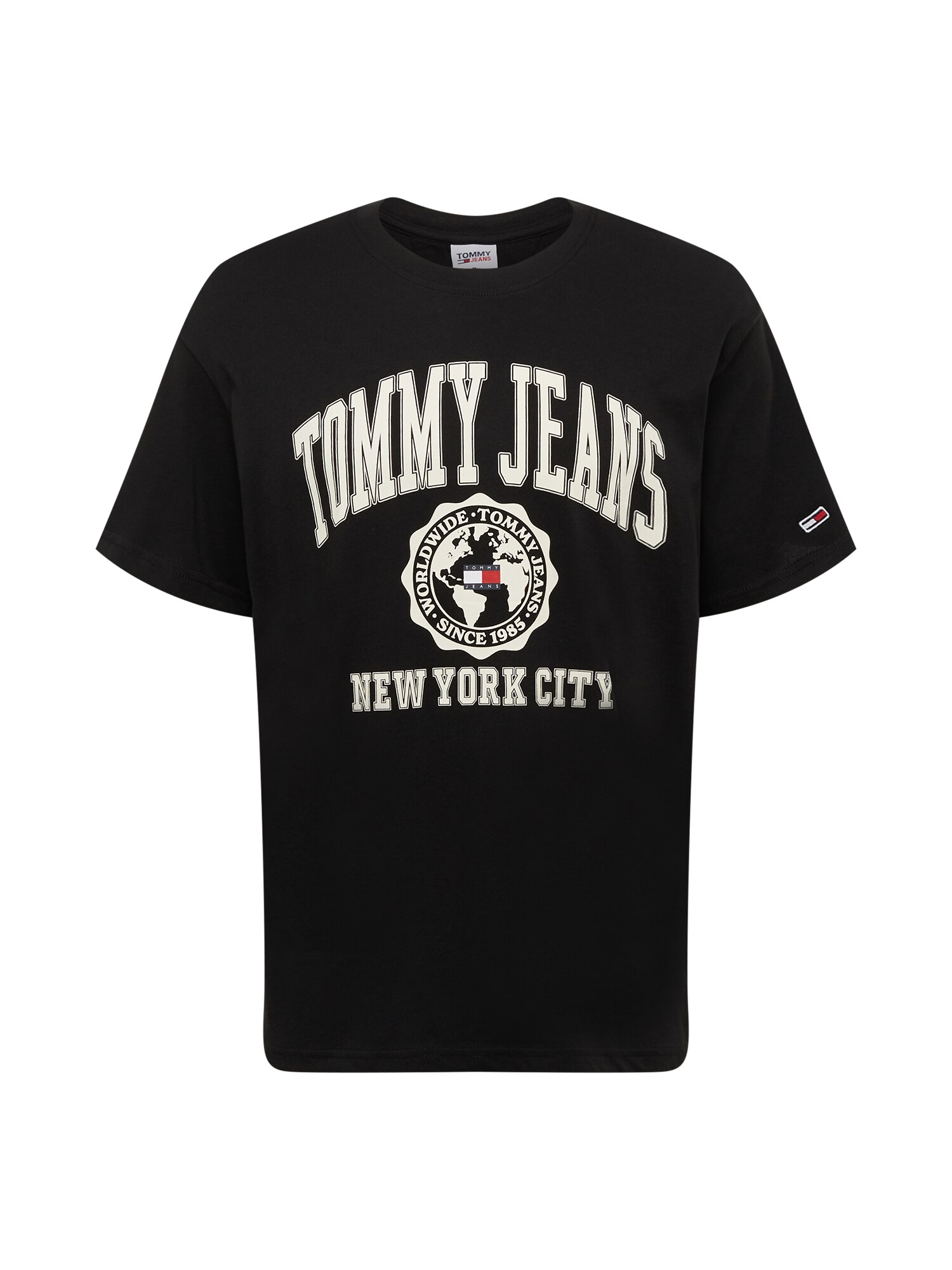 Tommy Jeans Póló  fekete / fehér