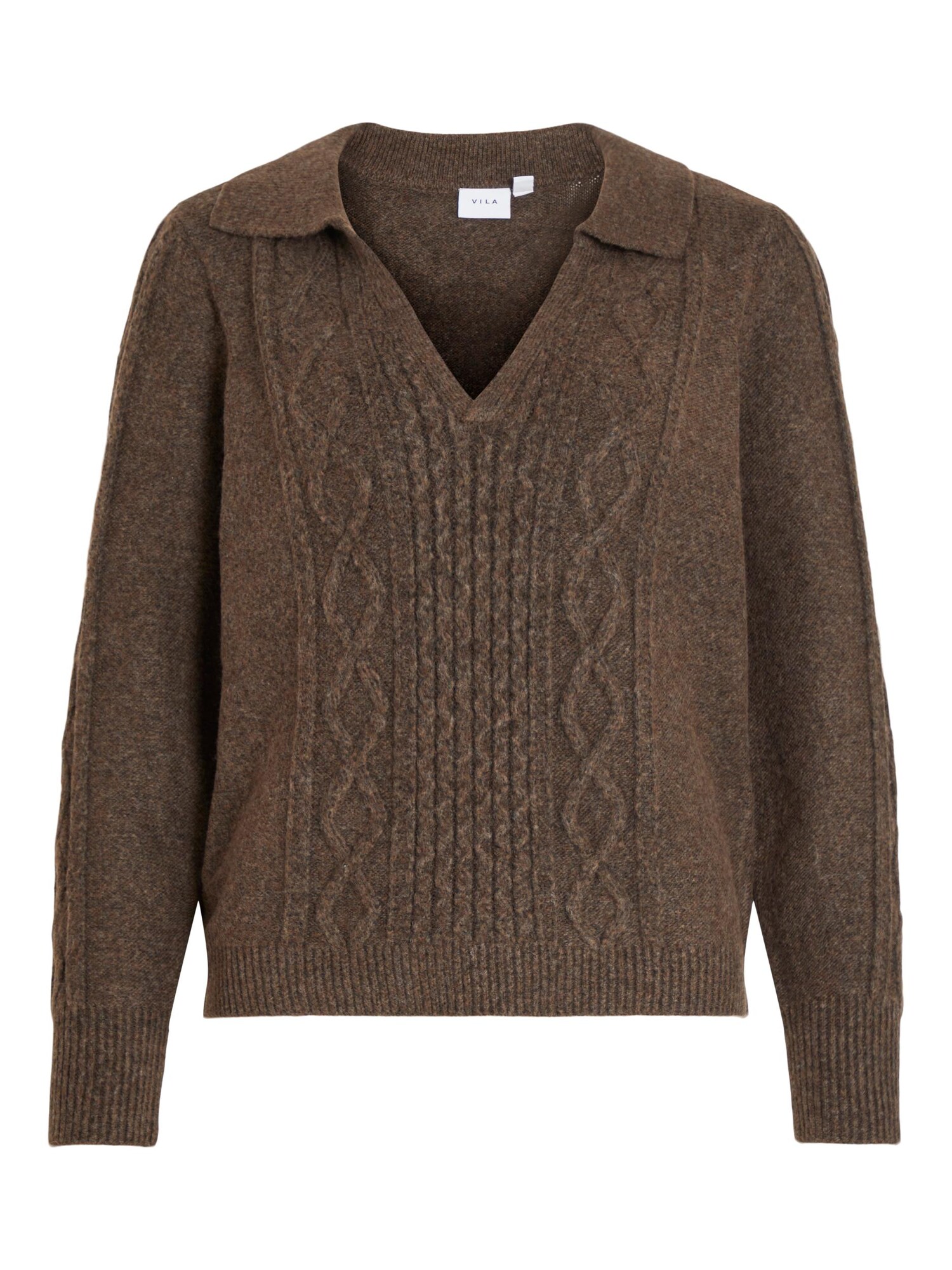 VILA Pulóver 'FIRRAH'  sötét barna